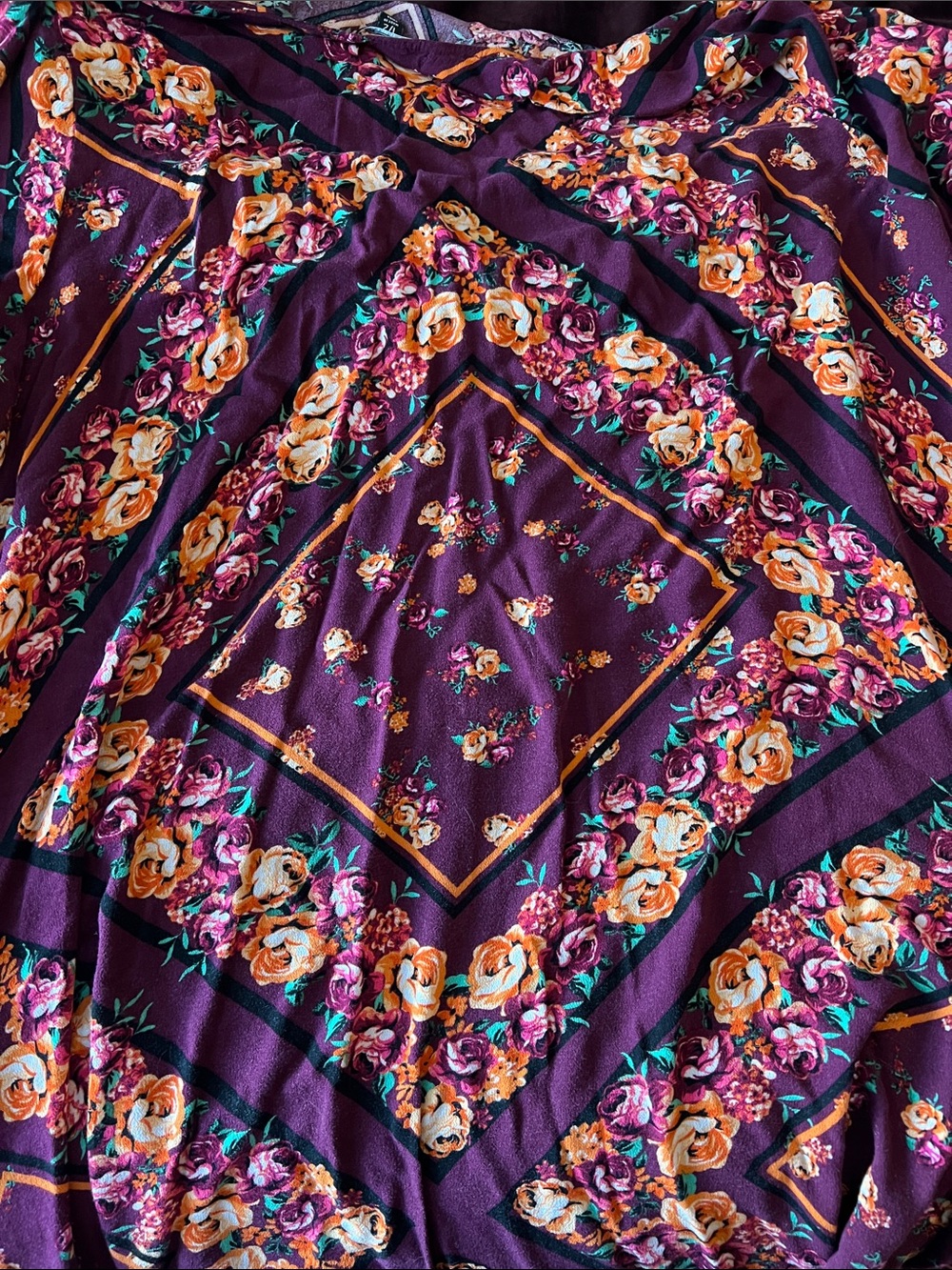 torrid Burgundy Floral Asymmetrical Kimono Dress - Picture 7 of 7
